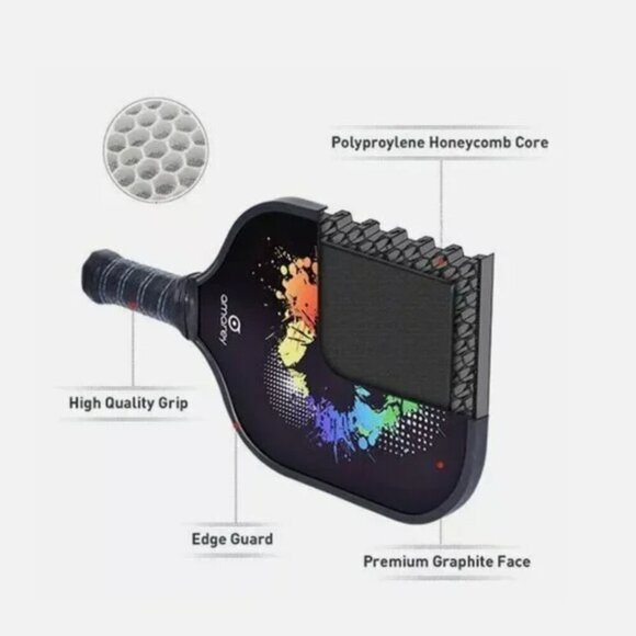 Pickleball Paddle Racket Graphite Honeycomb Core Lightweight Cushion Grip - Picture 5 of 5